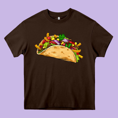 Mexican Taco Heavy Core Tee Designed By Artiststas