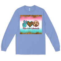 Colony Blue peace love labradoodle Long Sleeve Tee - Jasminsmagicworld