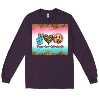 Plum peace love labradoodle Long Sleeve Tee - Jasminsmagicworld