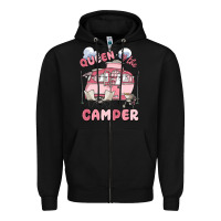 Black queen of the camper Zipper Hoodie - MaliasSmallBusiness