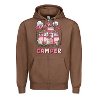 Chestnut queen of the camper Zipper Hoodie - MaliasSmallBusiness