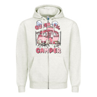 Oatmeal Heather queen of the camper Zipper Hoodie - MaliasSmallBusiness