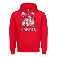 Red queen of the camper Zipper Hoodie - MaliasSmallBusiness
