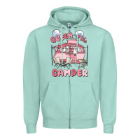 Seafoam queen of the camper Zipper Hoodie - MaliasSmallBusiness