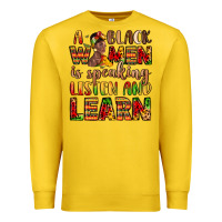 Lemon a black women is speaking listen and learn Premium Sweatshirt - LillyAllenDesigns
