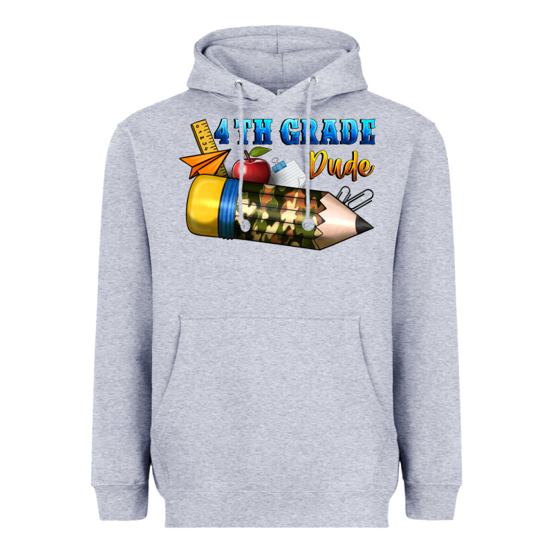 4 Th Grade Dude Heavyweight Hoodie by BundleAndBundleShop | Teevron