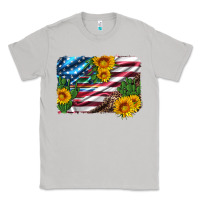 Moon Dust usa flag and sunflower serape leopard and cactus Classic Tee - Artiststas