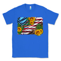 Usa Flag And Sunflower Serape Leopard And Cactus Classic Tee | Teevron