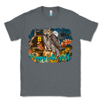 Charcoal Heather Happy Fall Y'all Owl Classic Tee - LillyAllenDesigns