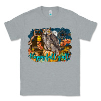 Heather Grey Happy Fall Y'all Owl Classic Tee - LillyAllenDesigns