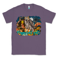 Lavender Happy Fall Y'all Owl Classic Tee - LillyAllenDesigns