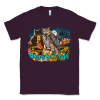 Plum Happy Fall Y'all Owl Classic Tee - LillyAllenDesigns