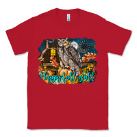 Red Happy Fall Y'all Owl Classic Tee - LillyAllenDesigns