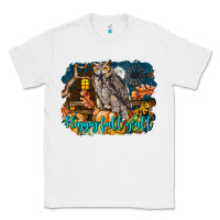 White Happy Fall Y'all Owl Classic Tee - LillyAllenDesigns