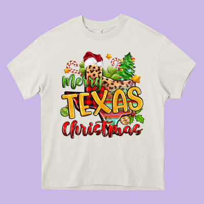 Heavy Core Tee merry texas christmas