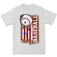 Dove Grey baseball american flag Premium Tee - texasbilliewilder