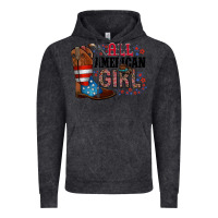 Vintage Black all american girl Vintage Hoodie - RacoonDesign