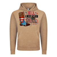 Vintage Coffee all american girl Vintage Hoodie - RacoonDesign