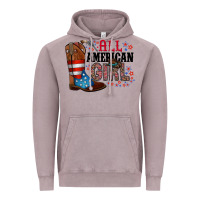 Vintage Zinc all american girl Vintage Hoodie - RacoonDesign