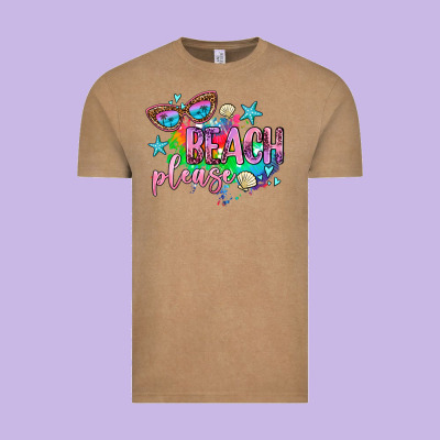 Beach Please Vintage Tee Designed By Adodesignshop