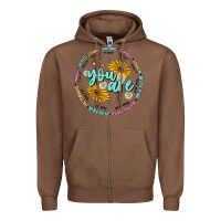Chestnut you are inspiration Zipper Hoodie - MaliasSmallBusiness