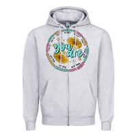 Heather Grey you are inspiration Zipper Hoodie - MaliasSmallBusiness