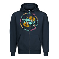 Navy you are inspiration Zipper Hoodie - MaliasSmallBusiness