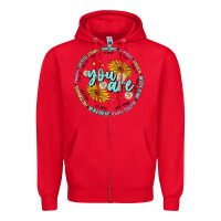 Red you are inspiration Zipper Hoodie - MaliasSmallBusiness