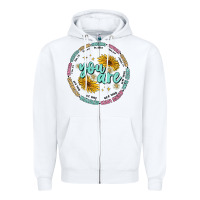 White you are inspiration Zipper Hoodie - MaliasSmallBusiness
