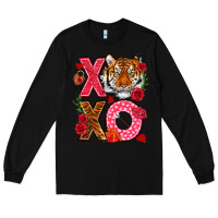 Black xoxo with tiger Long Sleeve Tee - NancyCooperArtShop