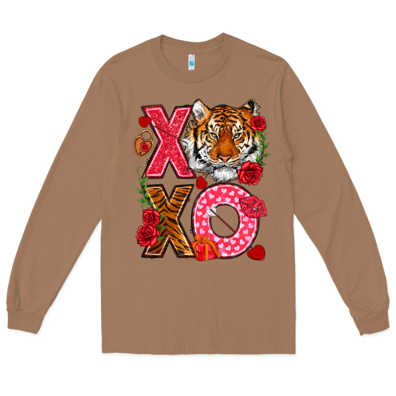 Xoxo With Tiger Long Sleeve Tee by NancyCooperArtShop | Teevron