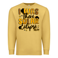 Antique Gold i was there solar eclipse 2024 Premium Sweatshirt - LillyAllenDesigns