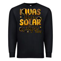 Black i was there solar eclipse 2024 Premium Sweatshirt - LillyAllenDesigns