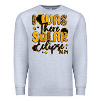 Heather Grey i was there solar eclipse 2024 Premium Sweatshirt - LillyAllenDesigns
