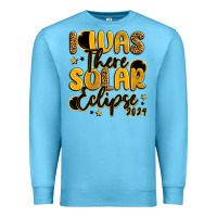 Ocean Blue i was there solar eclipse 2024 Premium Sweatshirt - LillyAllenDesigns