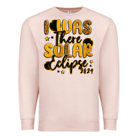 Pale Pink i was there solar eclipse 2024 Premium Sweatshirt - LillyAllenDesigns