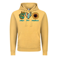Vintage Mustard peace love sunshine Vintage Hoodie - JahusDesignShop