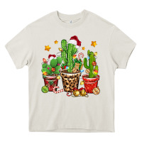 Cream Christmas cactus Heavy Core Tee - Zillion Design Studio