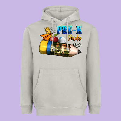 Pre K Dude Heavyweight Hoodie Designed By Bundleandbundleshop