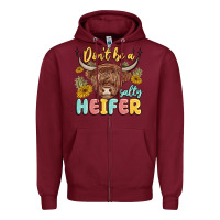 Burgundy dont be a salty heifer Zipper Hoodie - MaliasSmallBusiness
