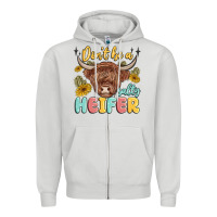 Dove Grey dont be a salty heifer Zipper Hoodie - MaliasSmallBusiness
