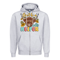 Heather Grey dont be a salty heifer Zipper Hoodie - MaliasSmallBusiness