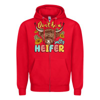 Red dont be a salty heifer Zipper Hoodie - MaliasSmallBusiness