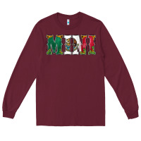 Burgundy mexican flag mini Long Sleeve Tee - Jasminsmagicworld