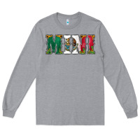 Heather Grey mexican flag mini Long Sleeve Tee - Jasminsmagicworld