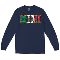 Navy mexican flag mini Long Sleeve Tee - Jasminsmagicworld