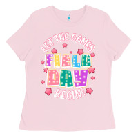 Bubblegum Pink field day let the games begin Ladies Tee - JahusDesignShop