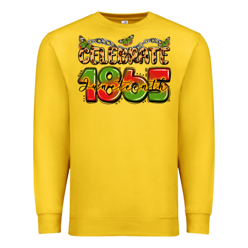 Celebrate 1865 Juneteenth Premium Sweatshirt by LillyAllenDesigns | Teevron