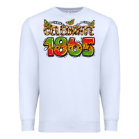 White celebrate 1865 juneteenth Premium Sweatshirt - LillyAllenDesigns