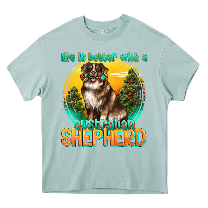 Life Is Better With A Australian Shepherd Heavy Core Tee by texasbilliewilder | Teevron